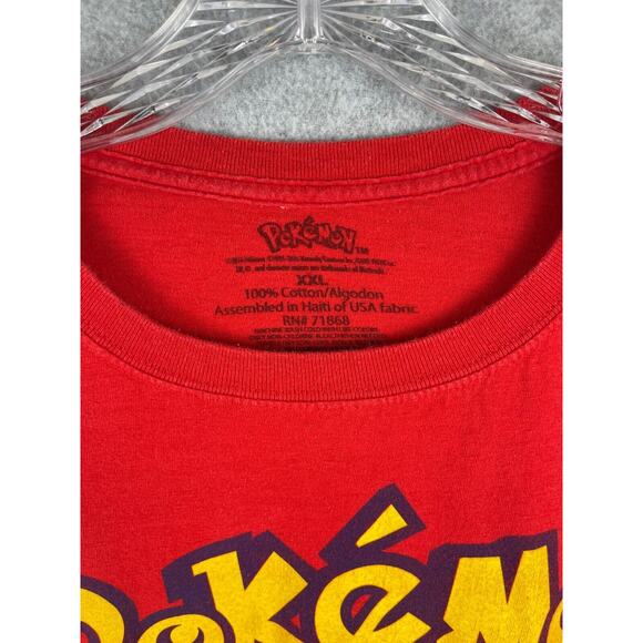 Pokemon Poke Ball T Shirt Men's Size 2XL Red 100% Cotton Anime Cartoon Tee - Picture 2 of 6